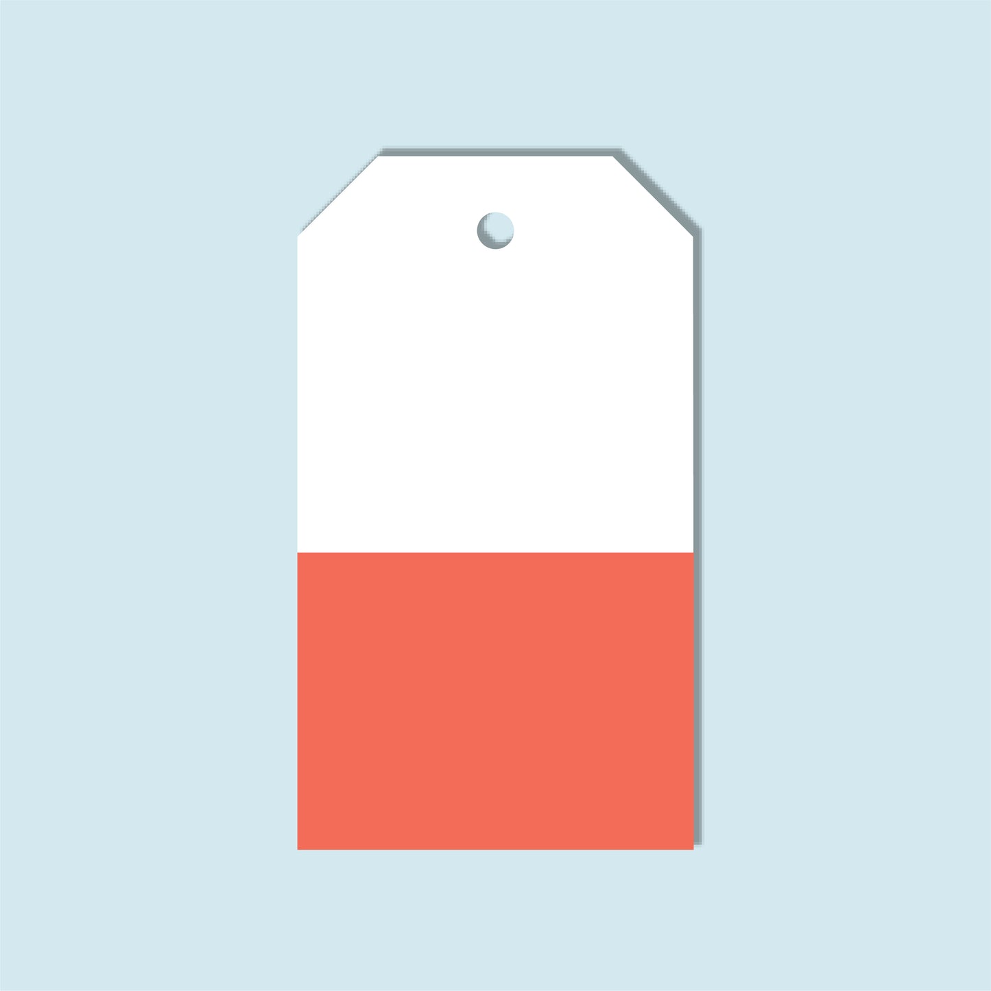 RED COLOR BLOCK Gift Tags, Set of 10