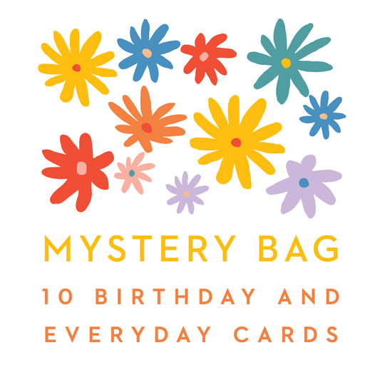 MYSTERY GRAB BAG -5 or 10 Birthday/ Everyday cards & Envelopes / Grab bag of slightly imperfect or discontinued greeting cards