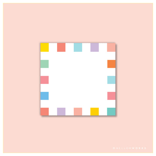 Rainbow Checkers Sticky Pad