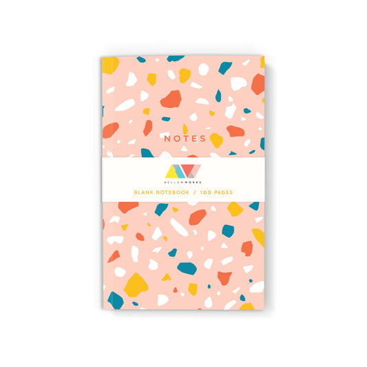 BLUSH TERRAZZO NOTEBOOK - Blank Pages