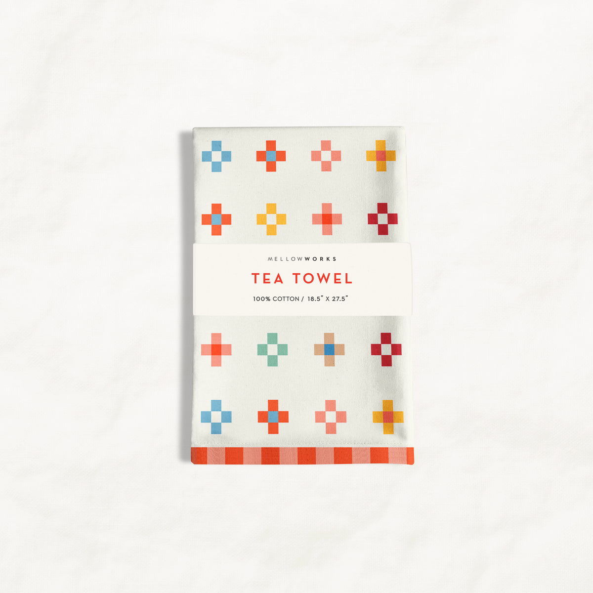 Merry Squares Quilt Tea Towel