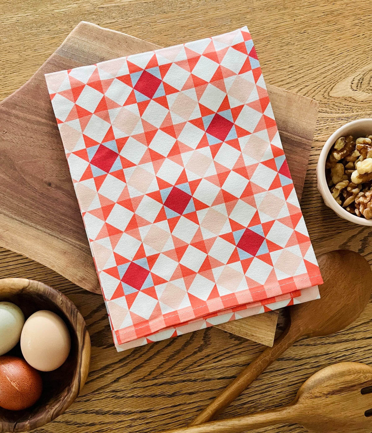 Star Quilt Tea Towel and Sponge Cloth Gift Set