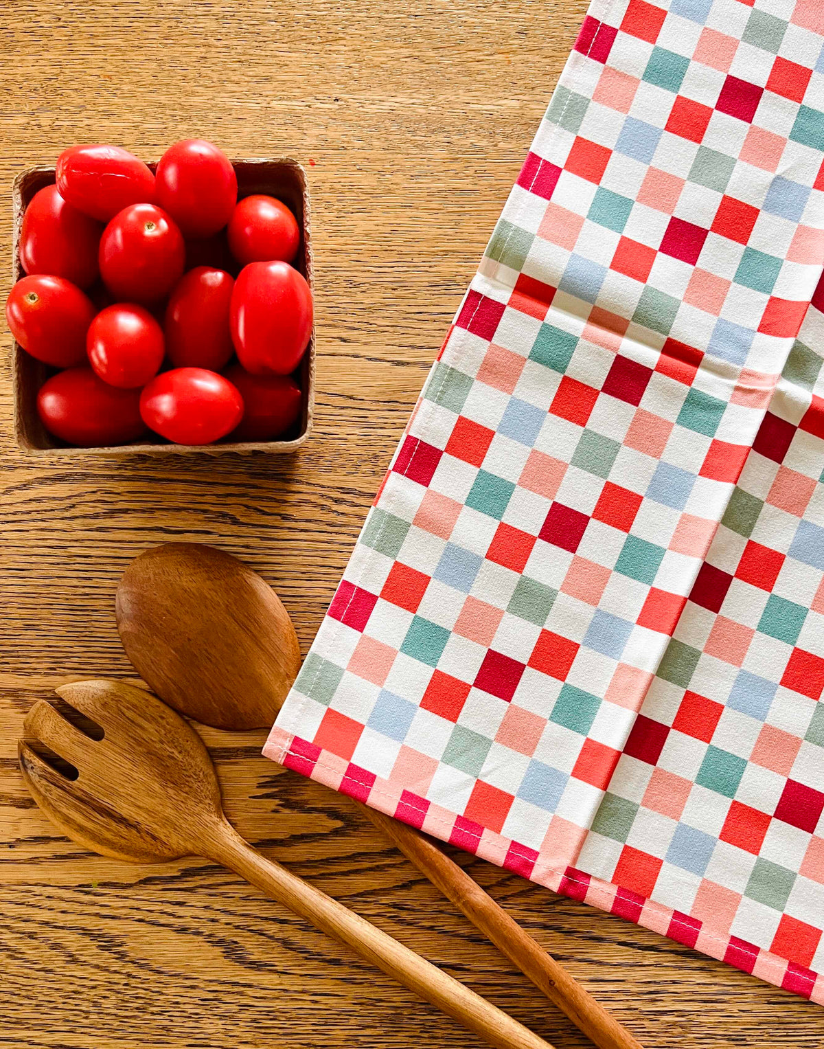 Christmas Checkers Quilt Tea Towel