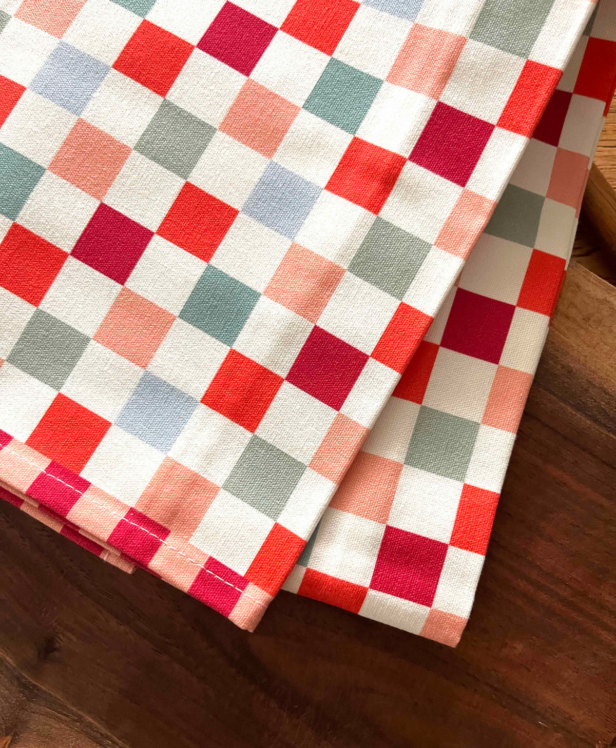 Christmas Checkers Quilt Tea Towel
