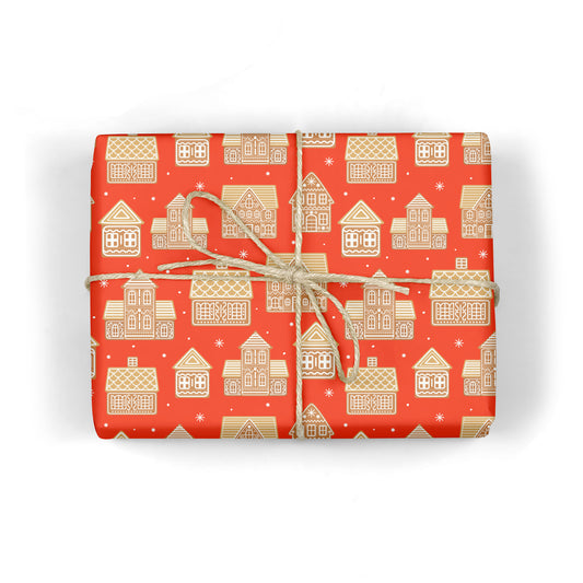 GINGERBREAD HOUSES - Holiday Gift Wrap