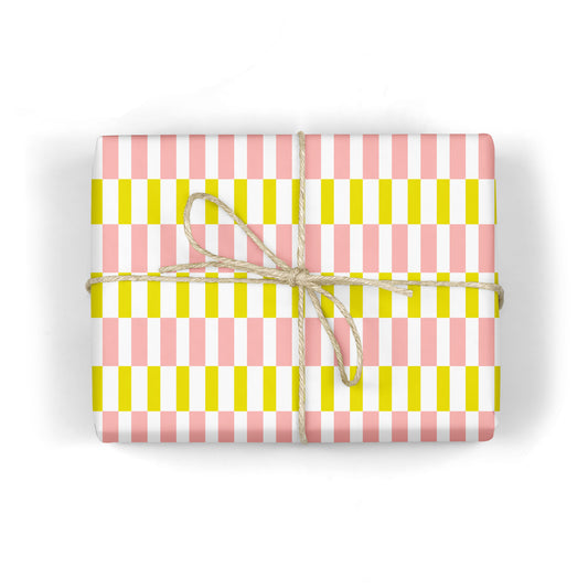 CHARTREUSE BROKEN STRIPE Gift Wrap