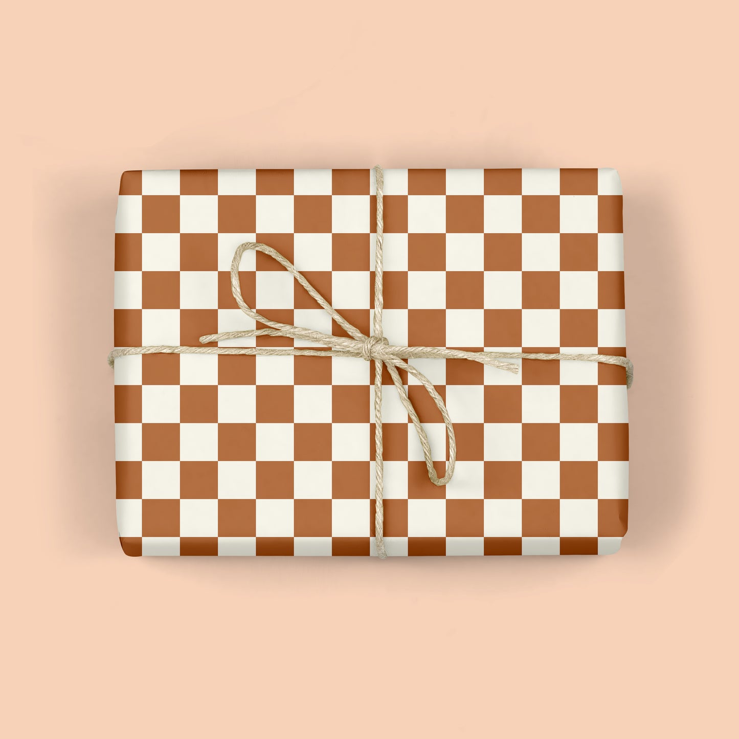 BROWN CHECKERBOARD Gift Wrap Sheets