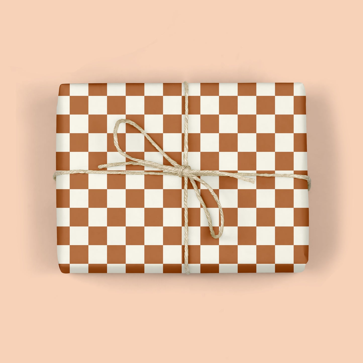 BROWN CHECKERBOARD Gift Wrap