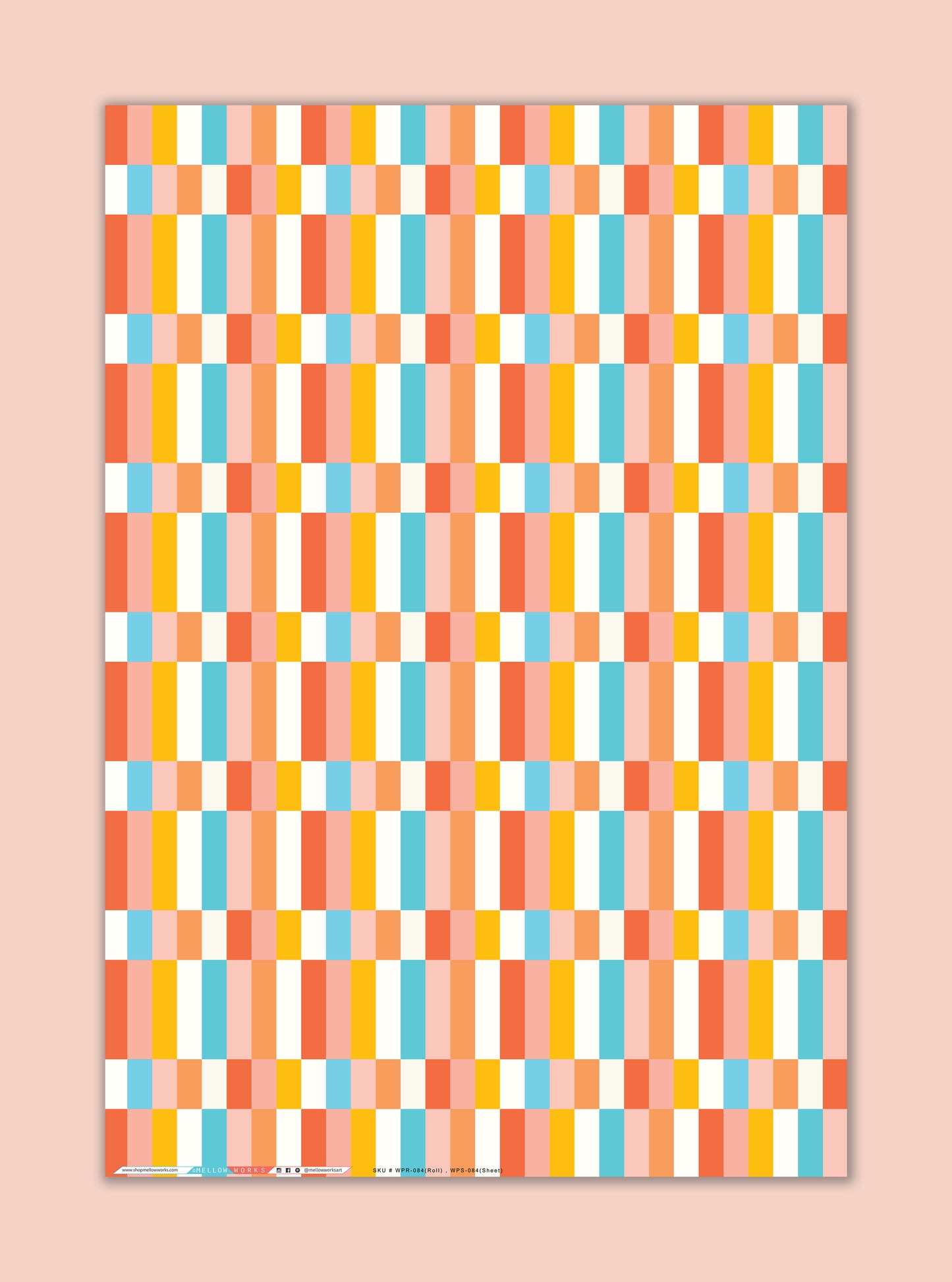 SUMMER STRIPED CHECKERBOARD Gift Wrap