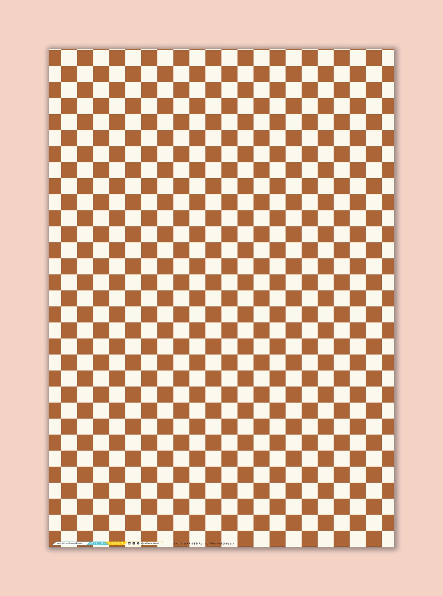 BROWN CHECKERBOARD Gift Wrap