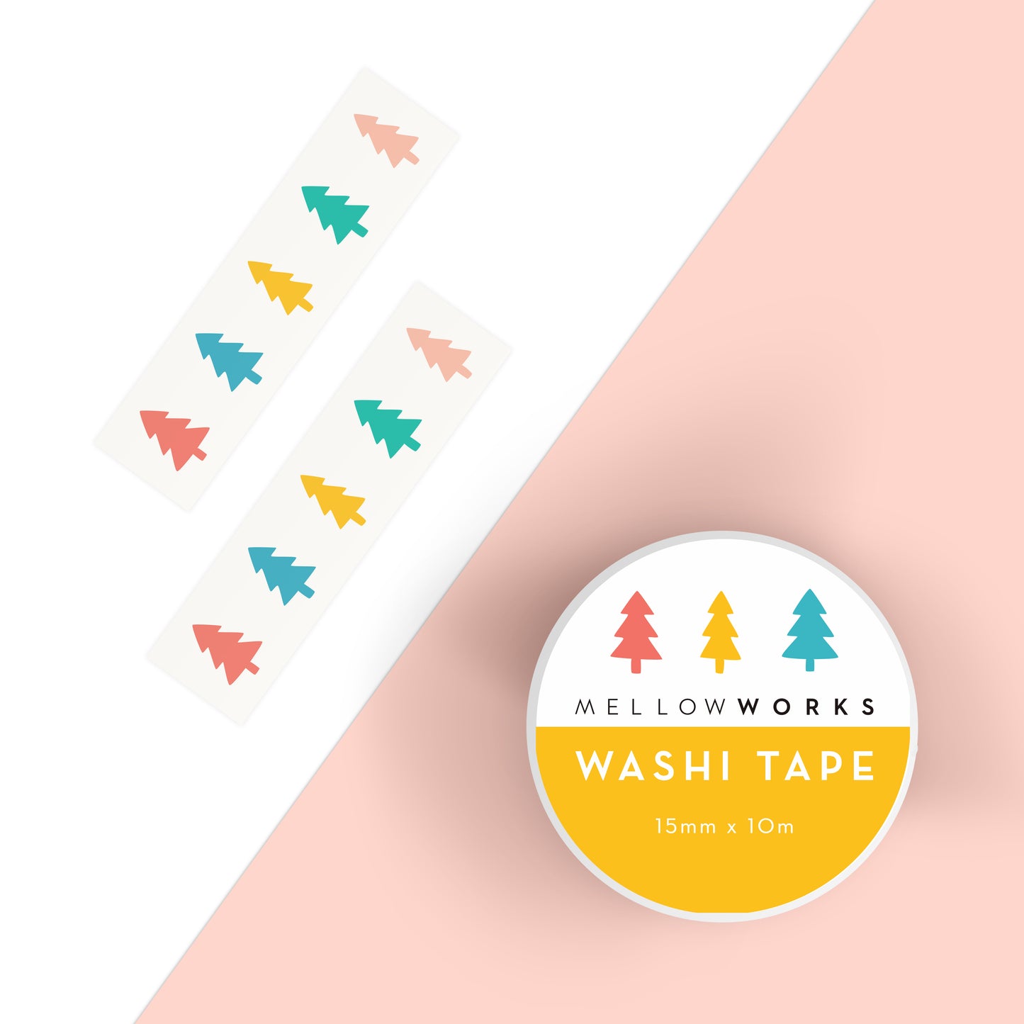RAINBOW CHRISTMAS TRESS WASHI TAPE