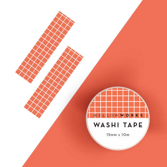 GRID WASHI TAPE IN RED