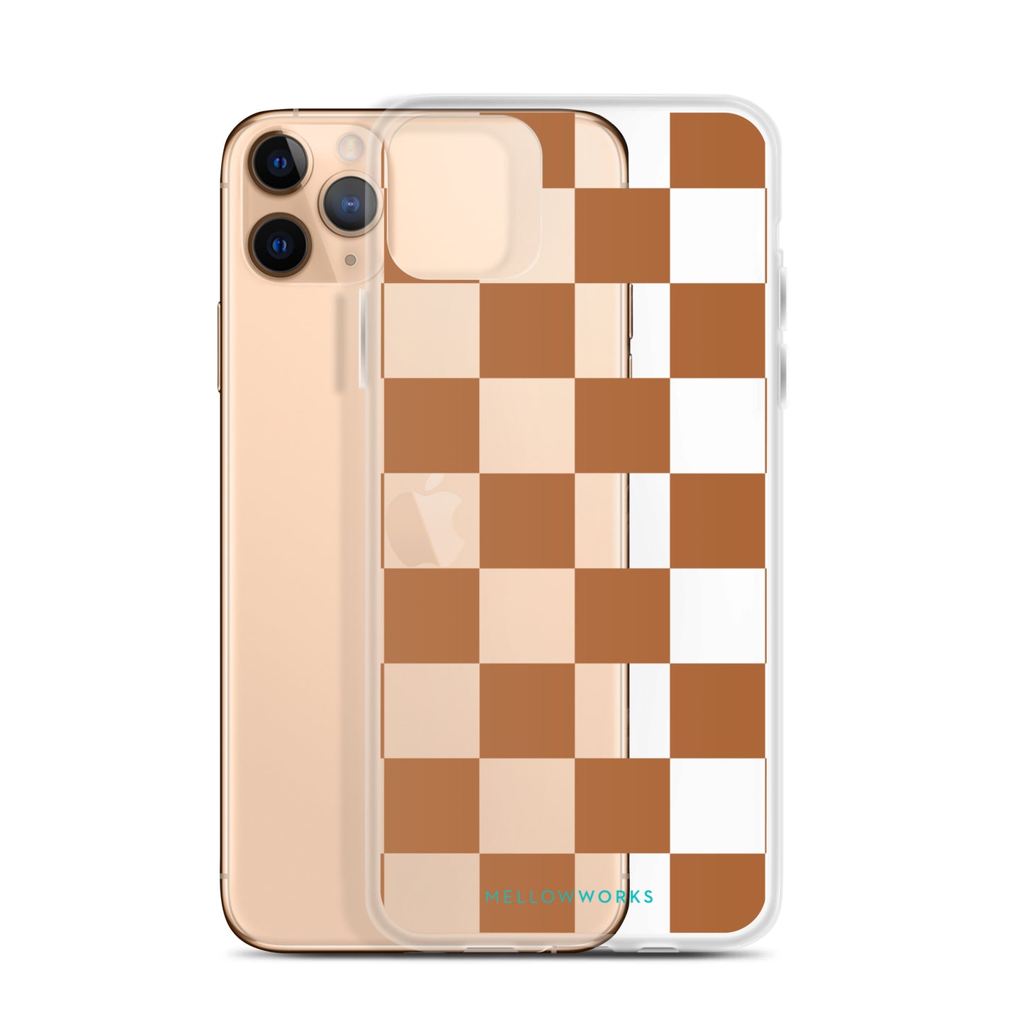 BROWN CHECKERBOARD Clear Case for iPhone®