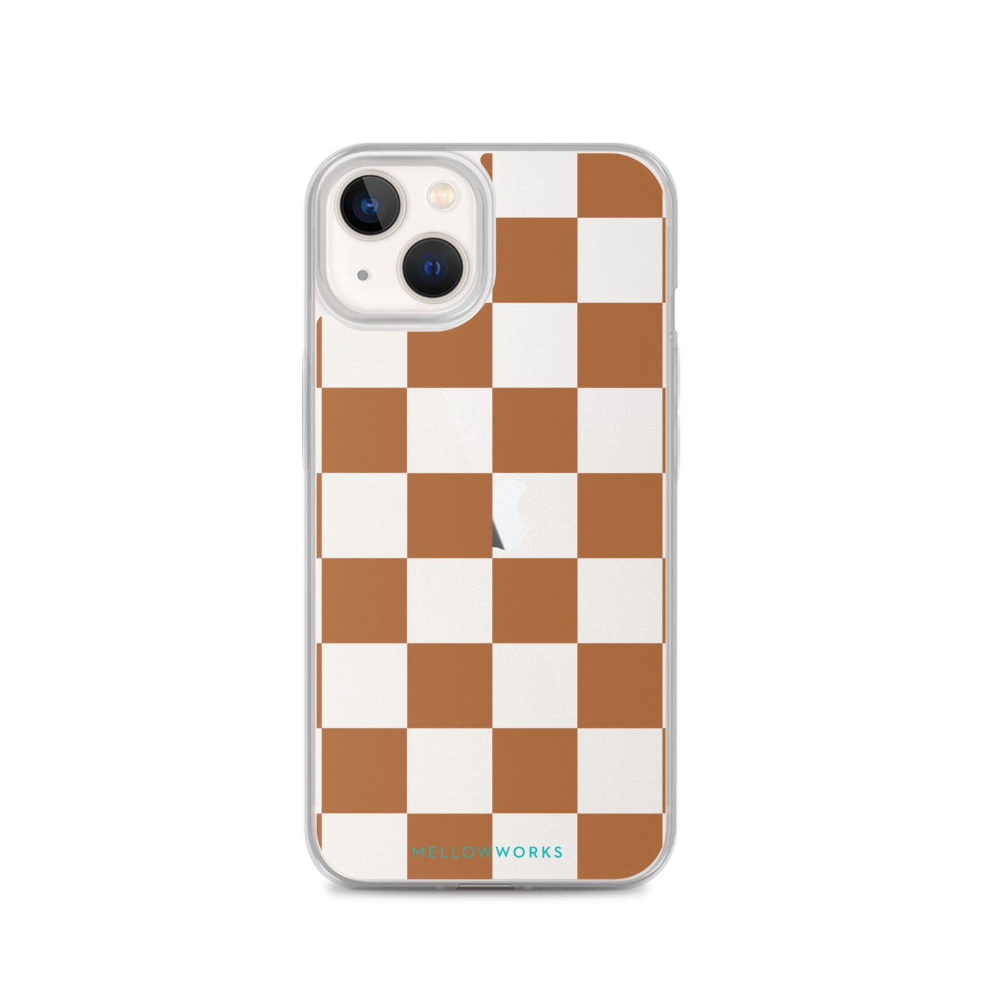 BROWN CHECKERBOARD Clear Case for iPhone®