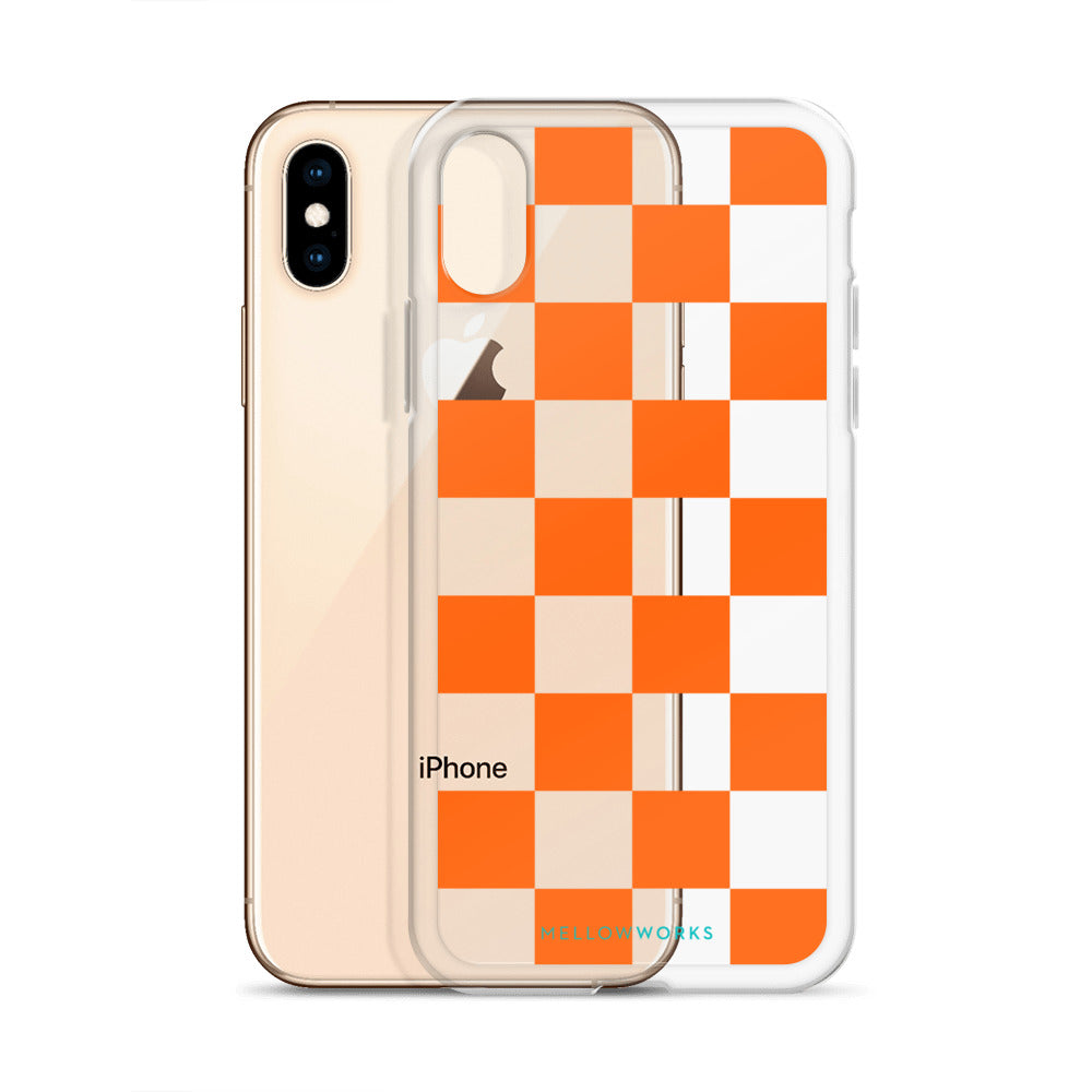 CORAL CHECKERBOARD Clear Case for iPhone®