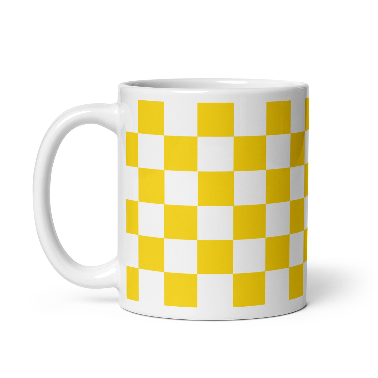 YELLOW CHECKERBOARD MUG