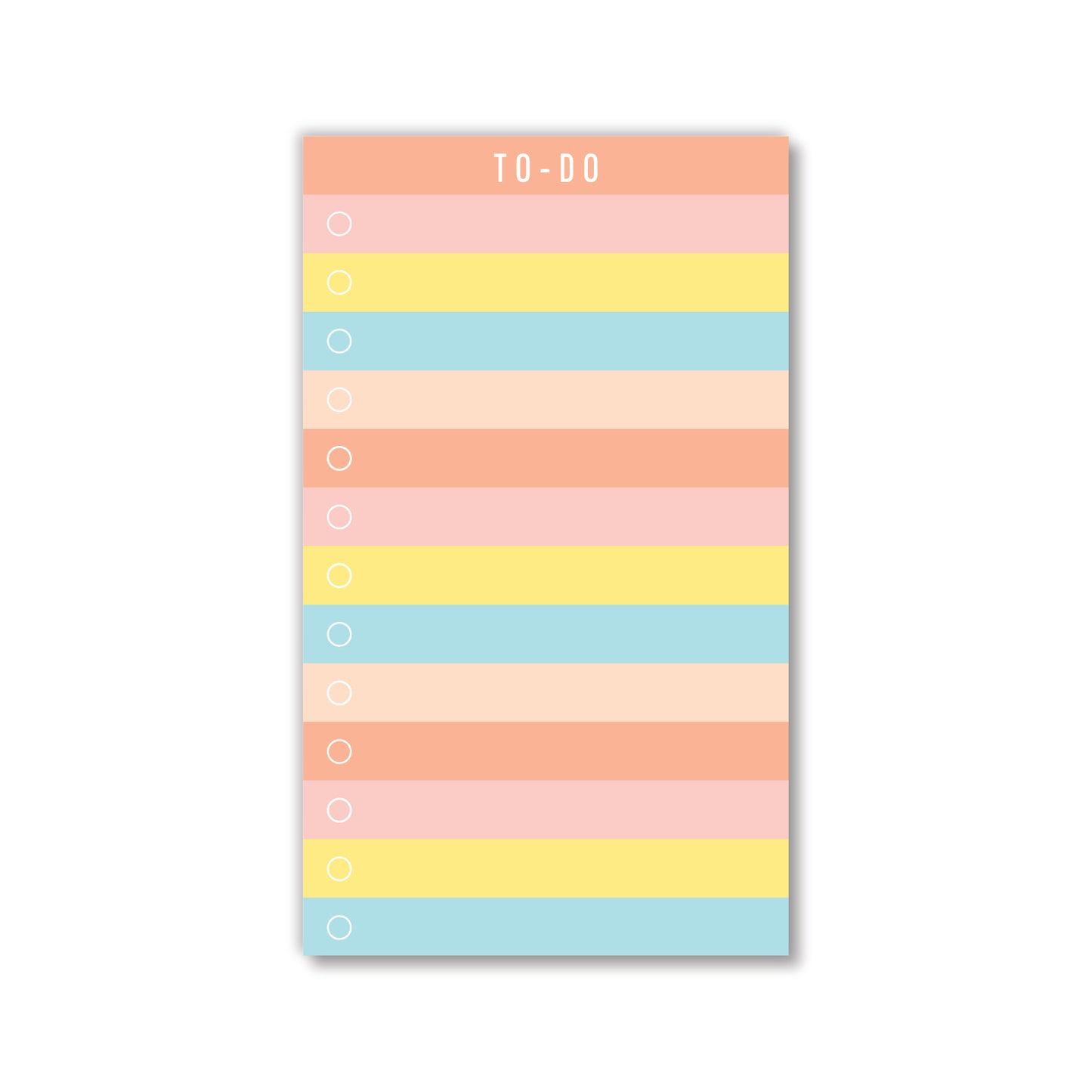 RETRO RAINBOW STRIPE CHECKLIST NOTEPAD