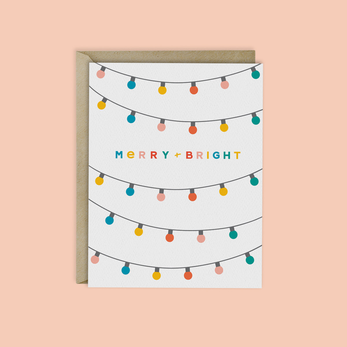 MERRY AND BRIGHT - STRING LIGHTS CARD