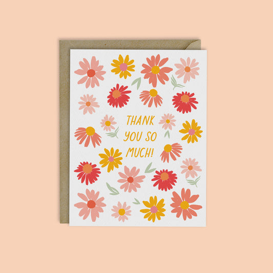 SUMMER GARDEN-THANK YOU SO MUCH CARD