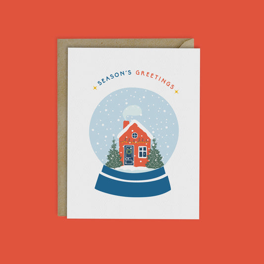 SEASON'S GREETINGS- SNOW GLOBE CARD