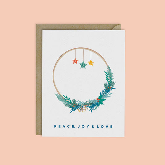 PEACE LOVE JOY CARD