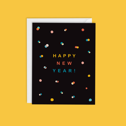 CONFETTI-MODERN HAPPY NEW YEAR CARD