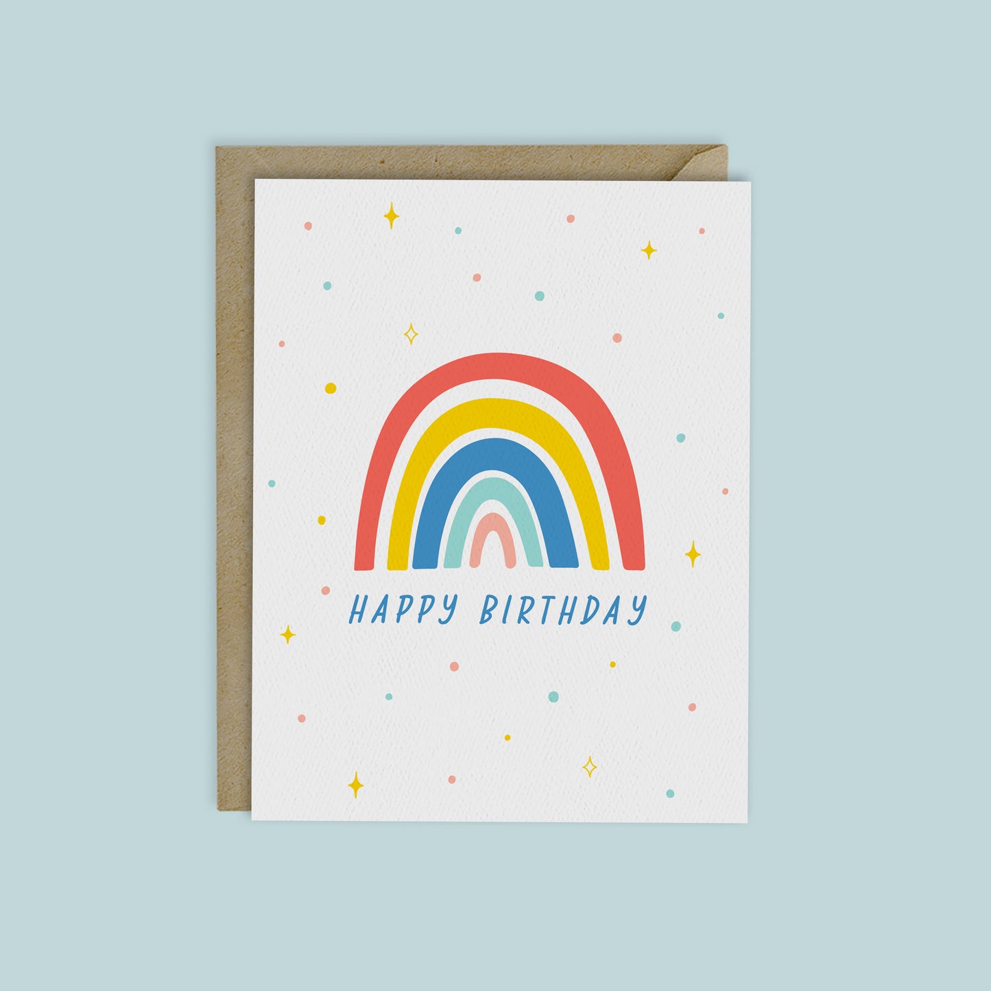 RAINBOW HAPPY BIRTHDAY CARD- Cute Retro Rainbow