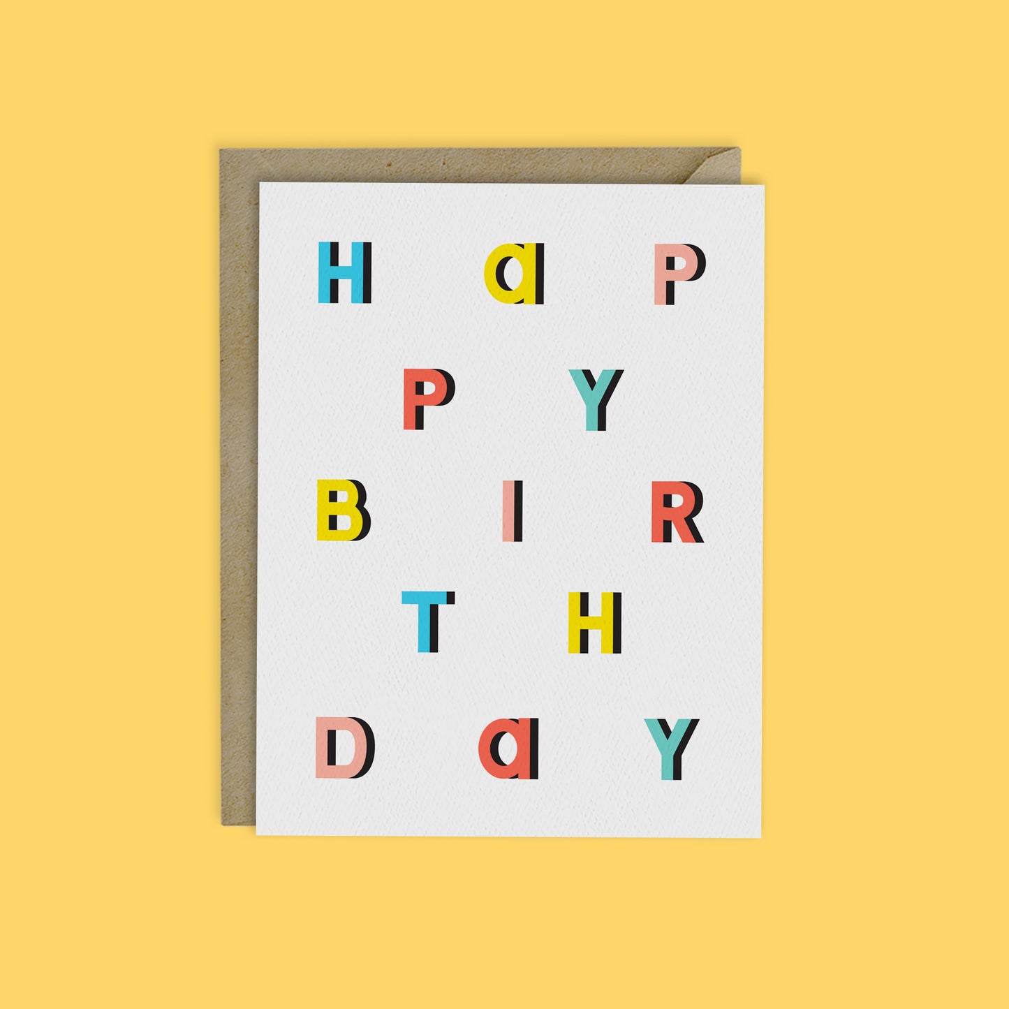 HAPPY BIRTHDAY CARD - Modern Colorful Typography