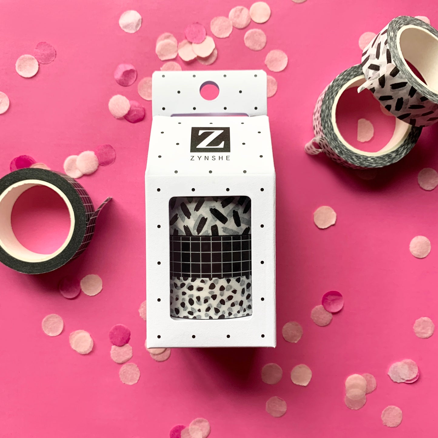 BLACK & WHITE WASHI TAPE SET