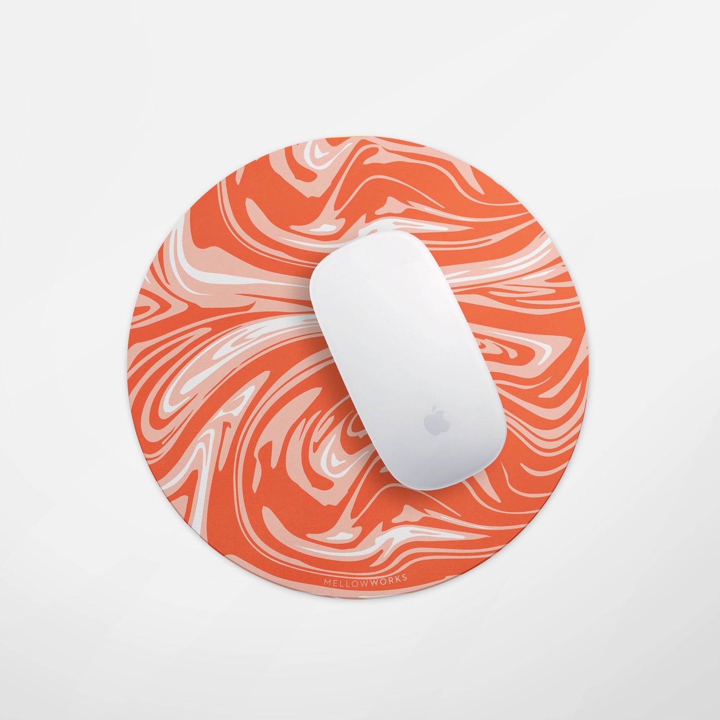 CORAL RED MARBLE MOUSEPAD