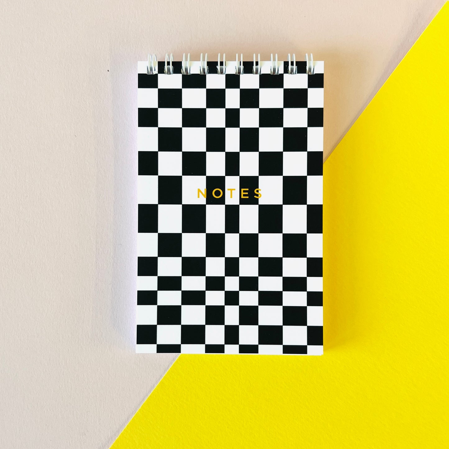 REPORTER NOTEBOOK - B&W CHECKERBOARD Blank Pages