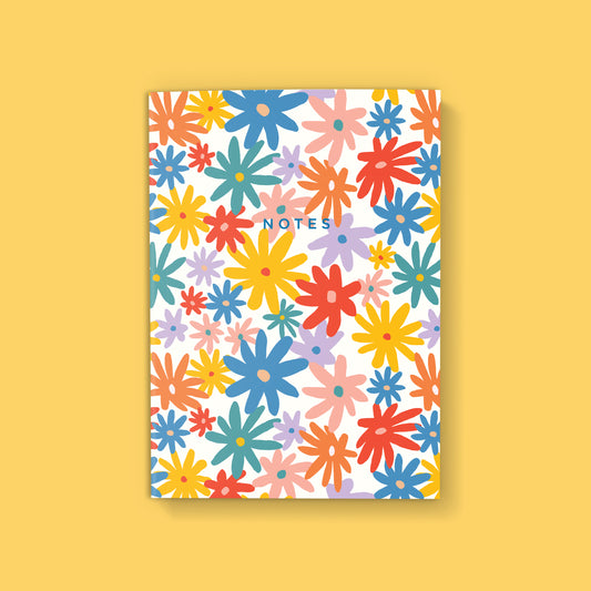 SUMMER FLOWERS SOFTCOVER NOTEBOOK-Blank Pages