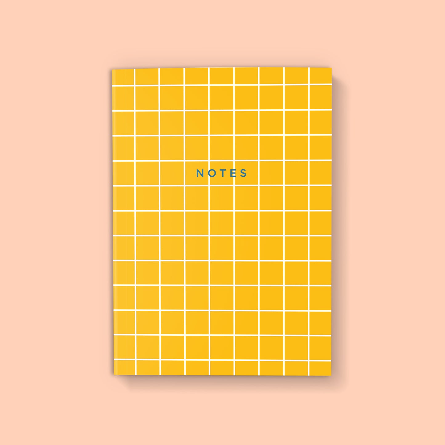 YELLOW GRID SOFTCOVER NOTEBOOK- Blank Pages
