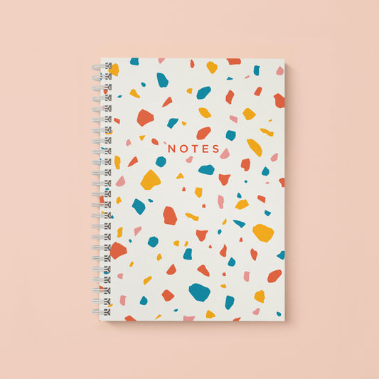 MODERN TERRAZZO SPIRAL NOTEBOOK - Blank Pages