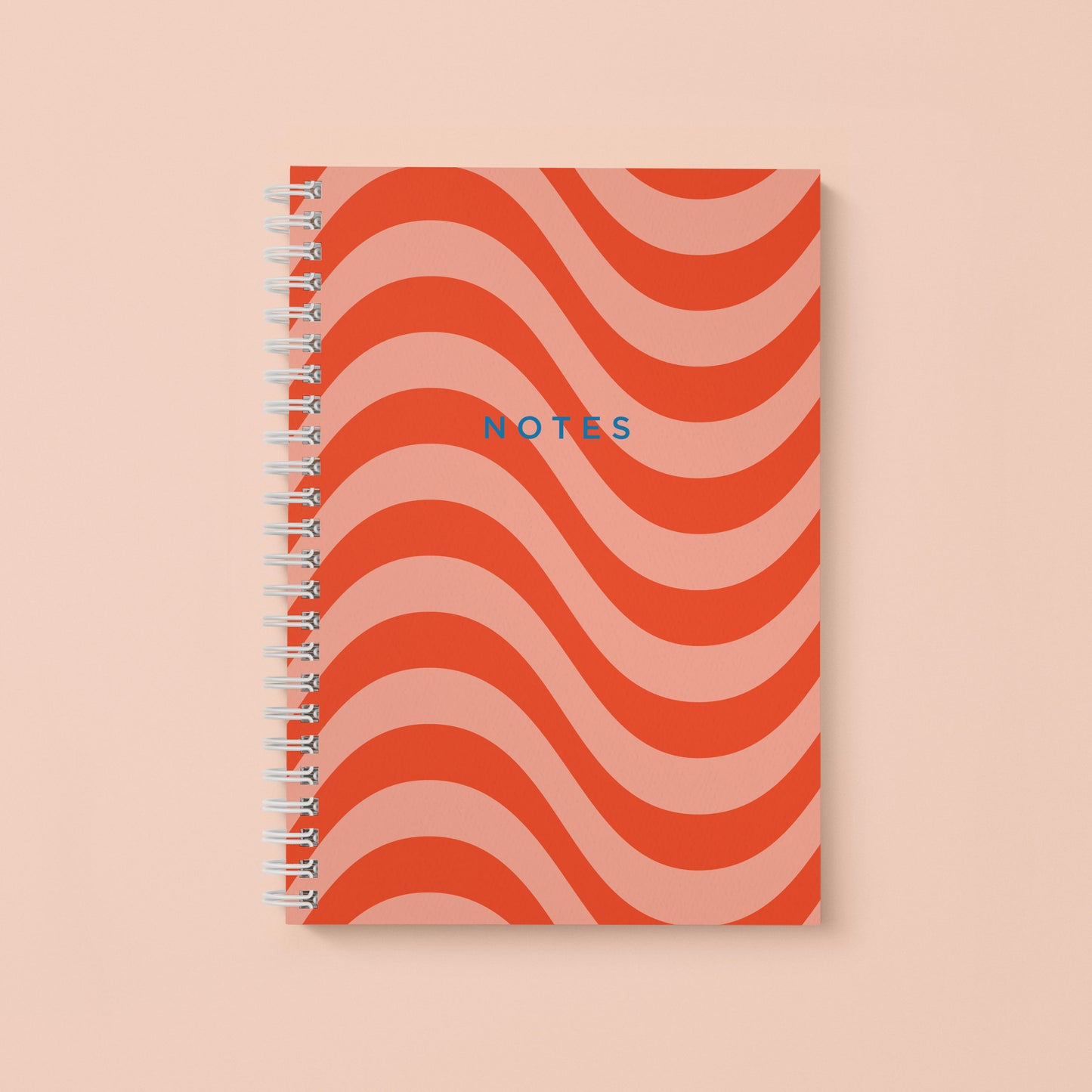RETRO WAVES SPIRAL NOTEBOOK - Blank Pages