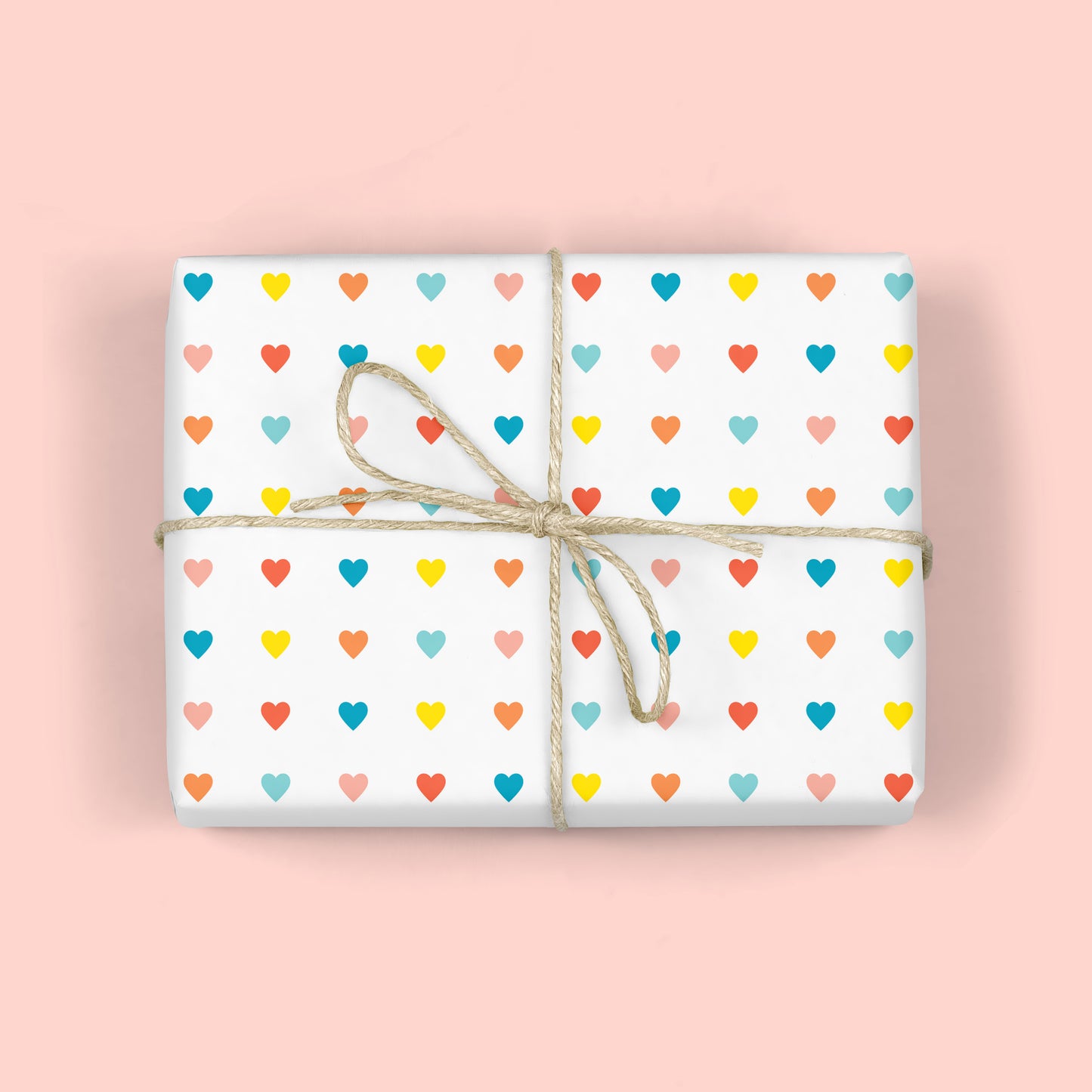 RAINBOW HEARTS GIFT WRAP