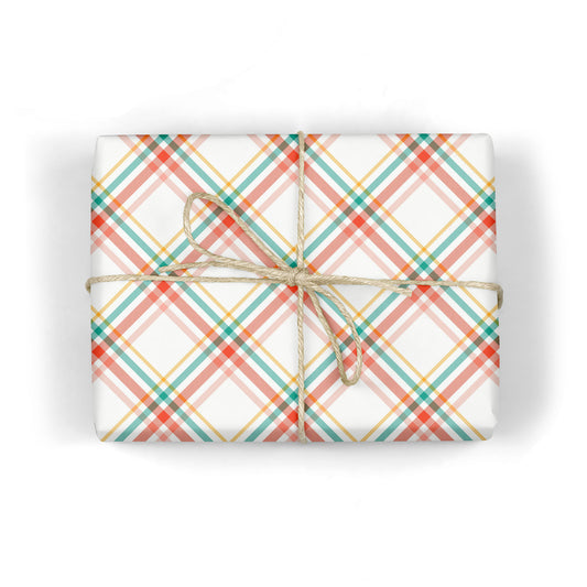 CHRISTMAS PLAID Gift Wrap Sheets
