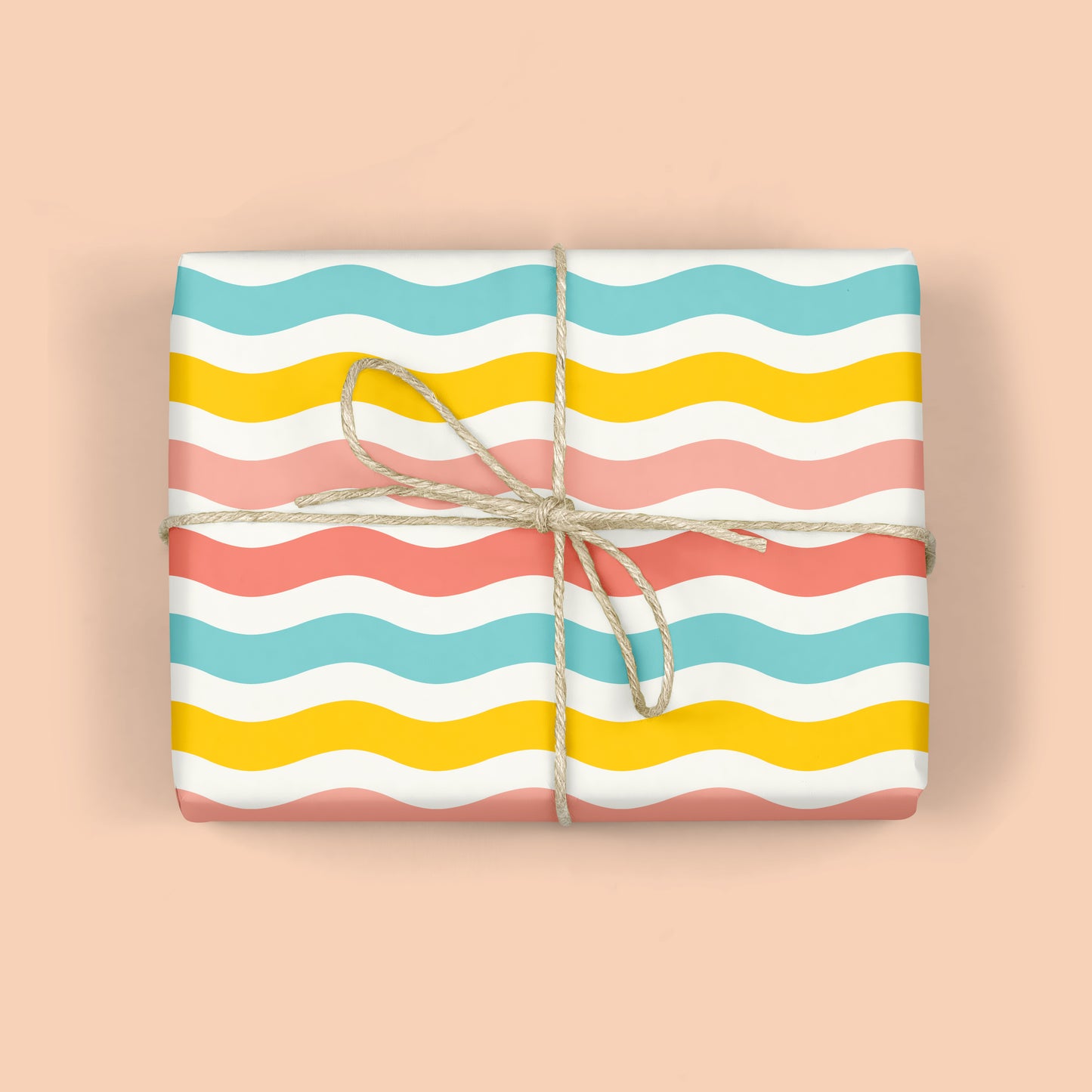 RETRO COLORFUL WAVE Gift Wrap