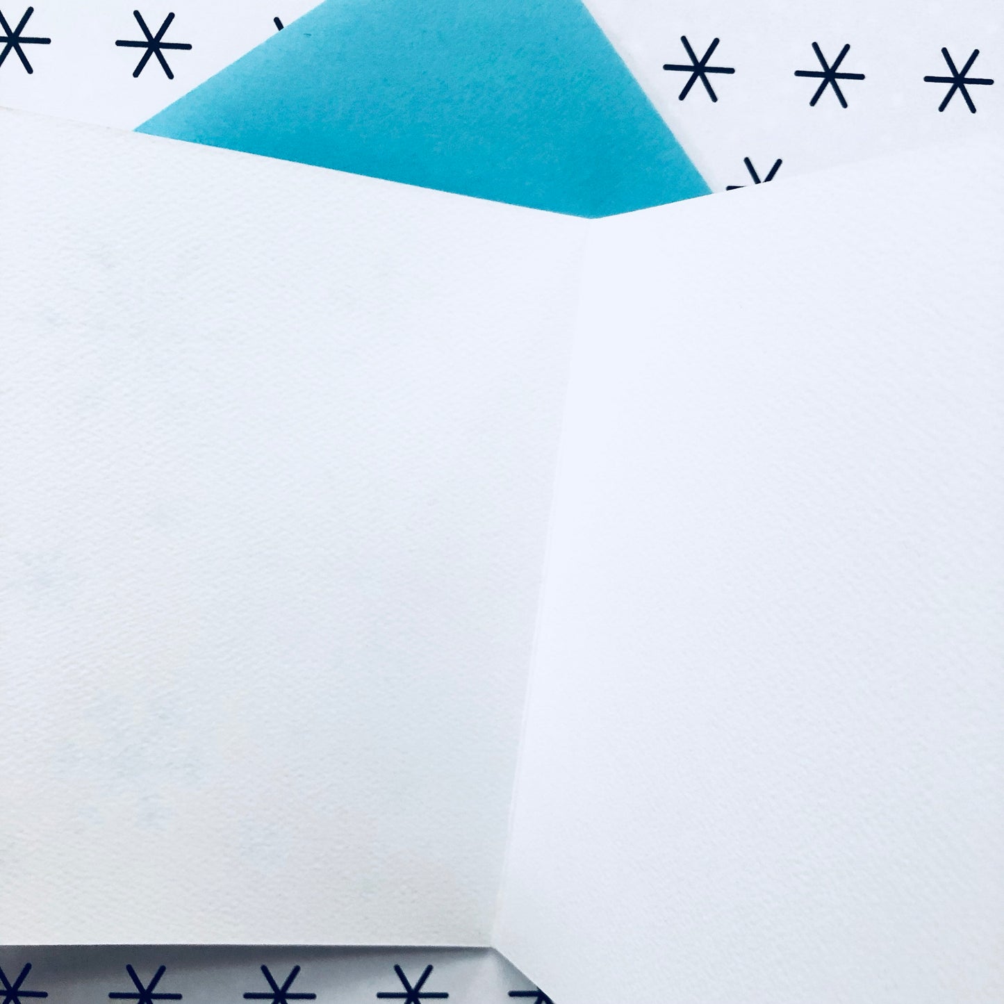 MODERN SNOWFLAKES HAND STAMPED CARD