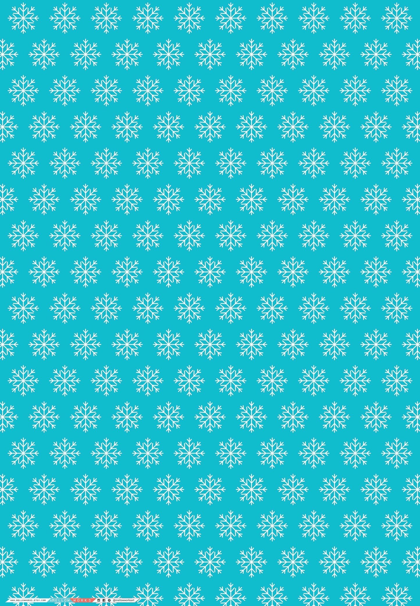 SNOWFLAKES WRAPPING PAPER GIFT WRAP