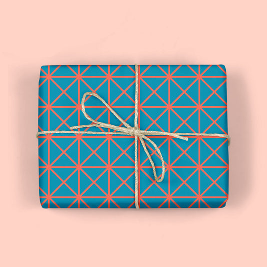 MID-CENTURY GRID GIFT WRAP