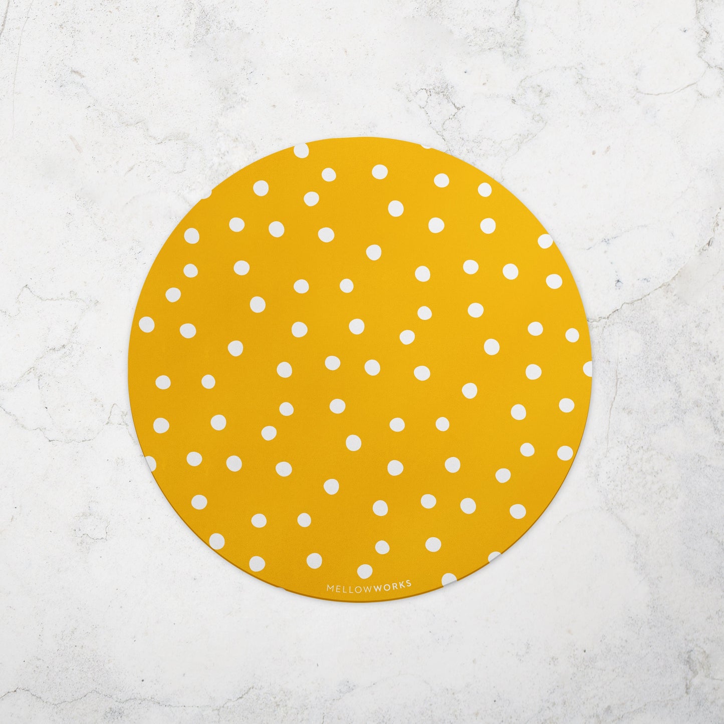 YELLOW POLKA DOTS MOUSEPAD