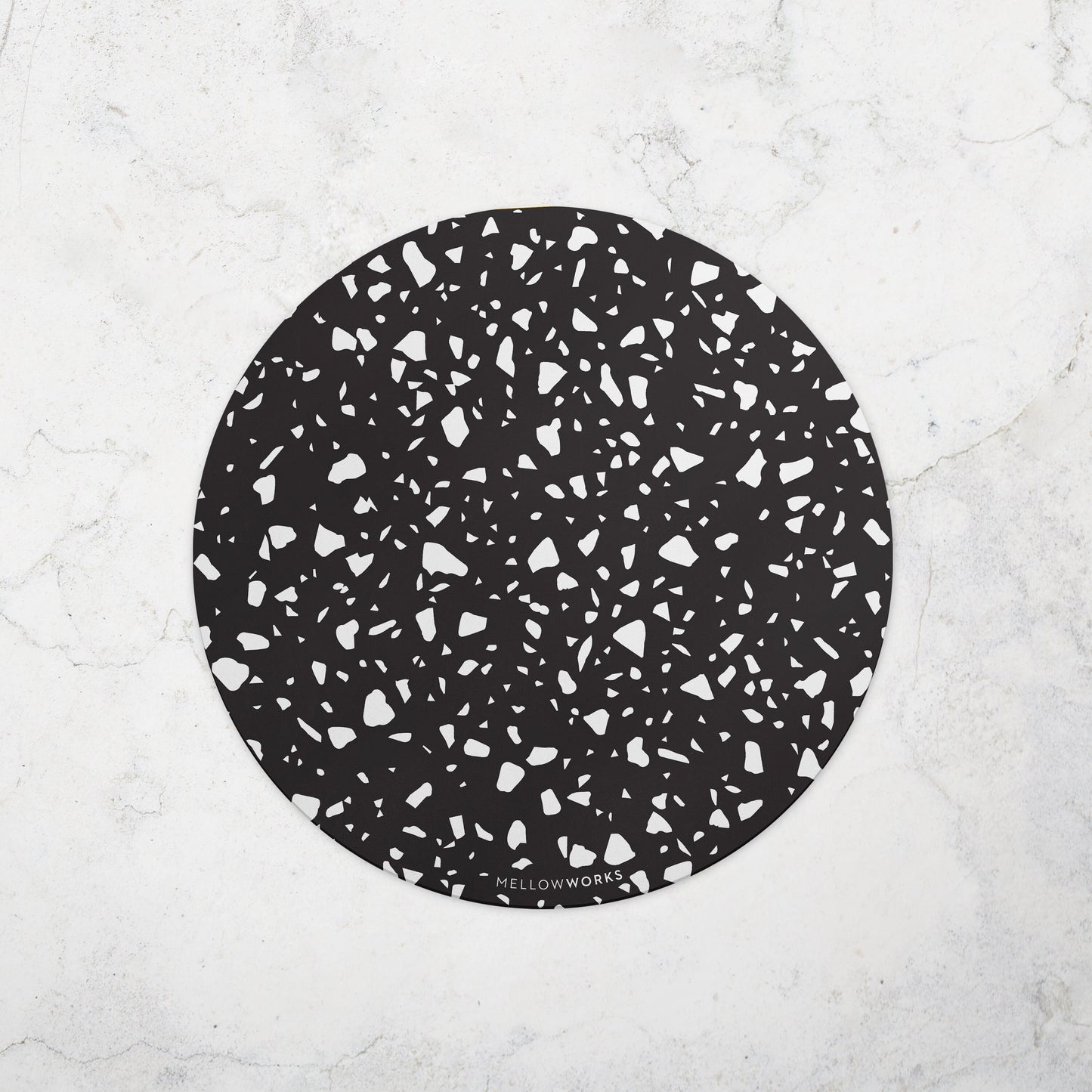 BLACK TERRAZZO MOUSEPAD