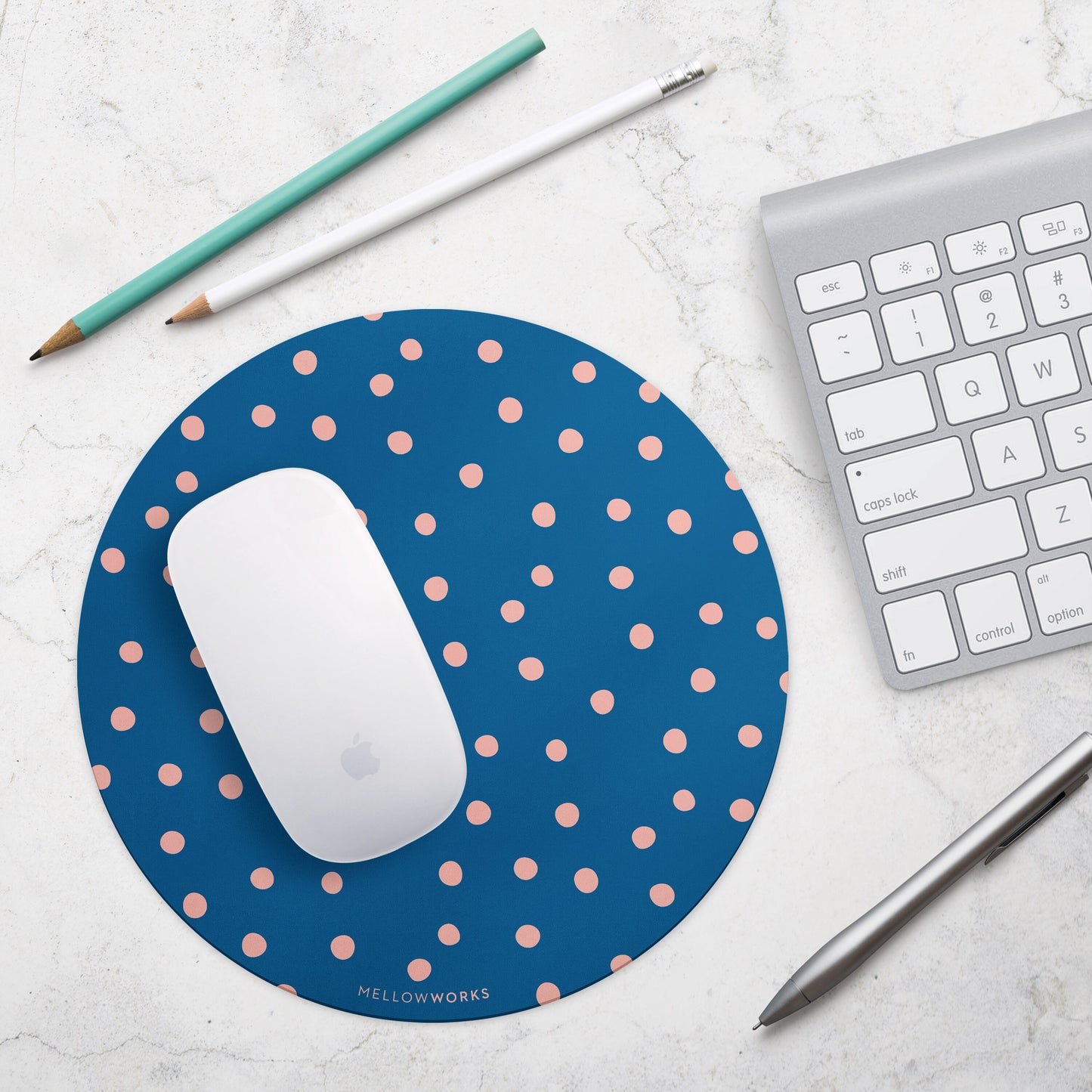 YELLOW POLKA DOTS MOUSEPAD