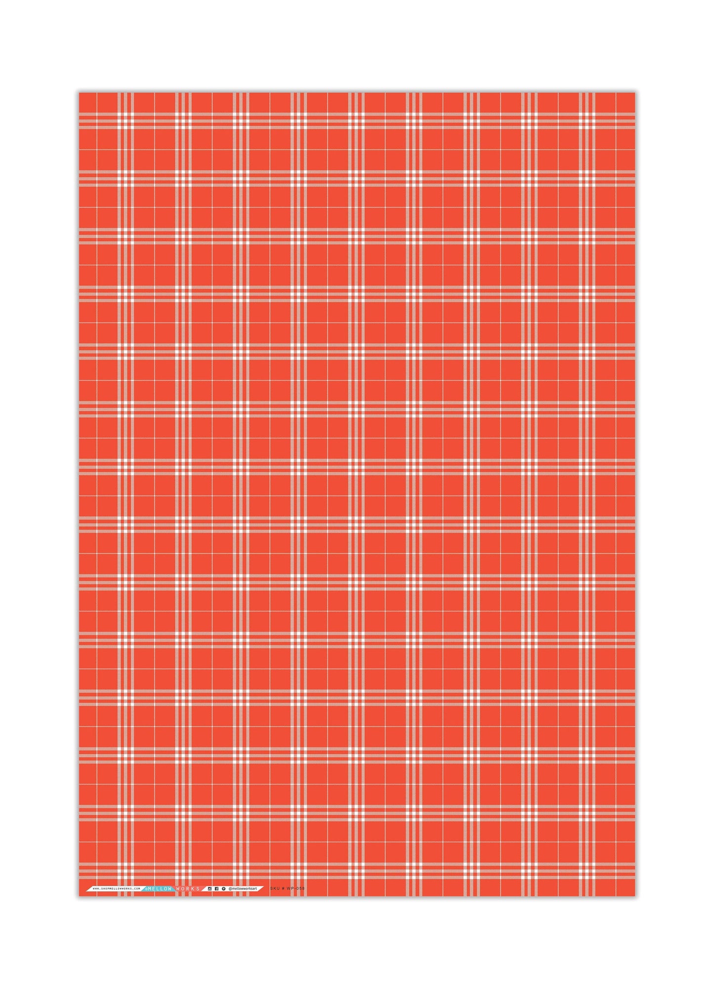 RED CHRISTMAS PLAID WRAPPING PAPER